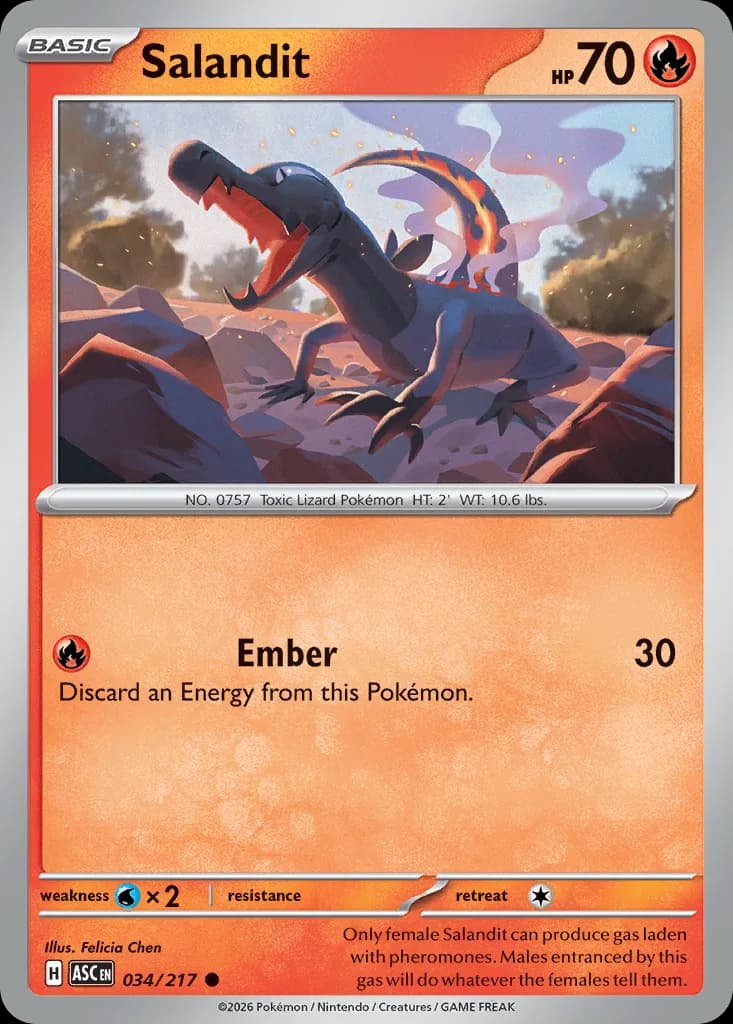 Salandit card front, Ascended Heroes 34/217