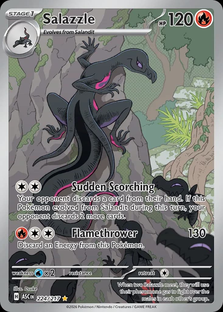Salazzle card front, Ascended Heroes 224/217