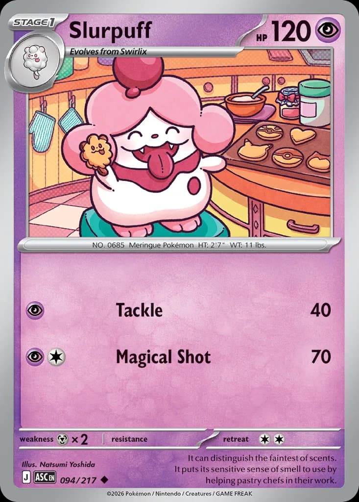 Slurpuff card front, Ascended Heroes 94/217
