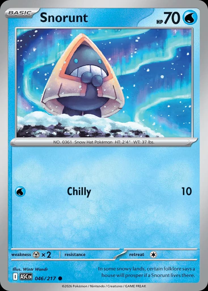 Snorunt card front, Ascended Heroes 46/217