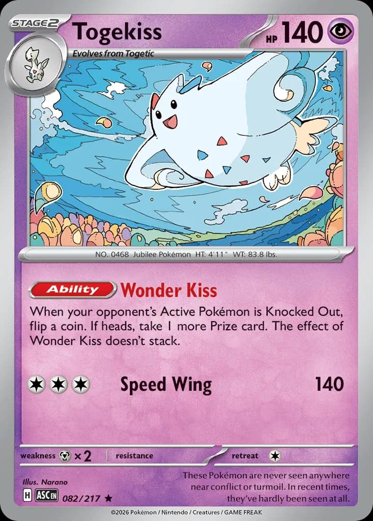 Togekiss card front, Ascended Heroes 82/217