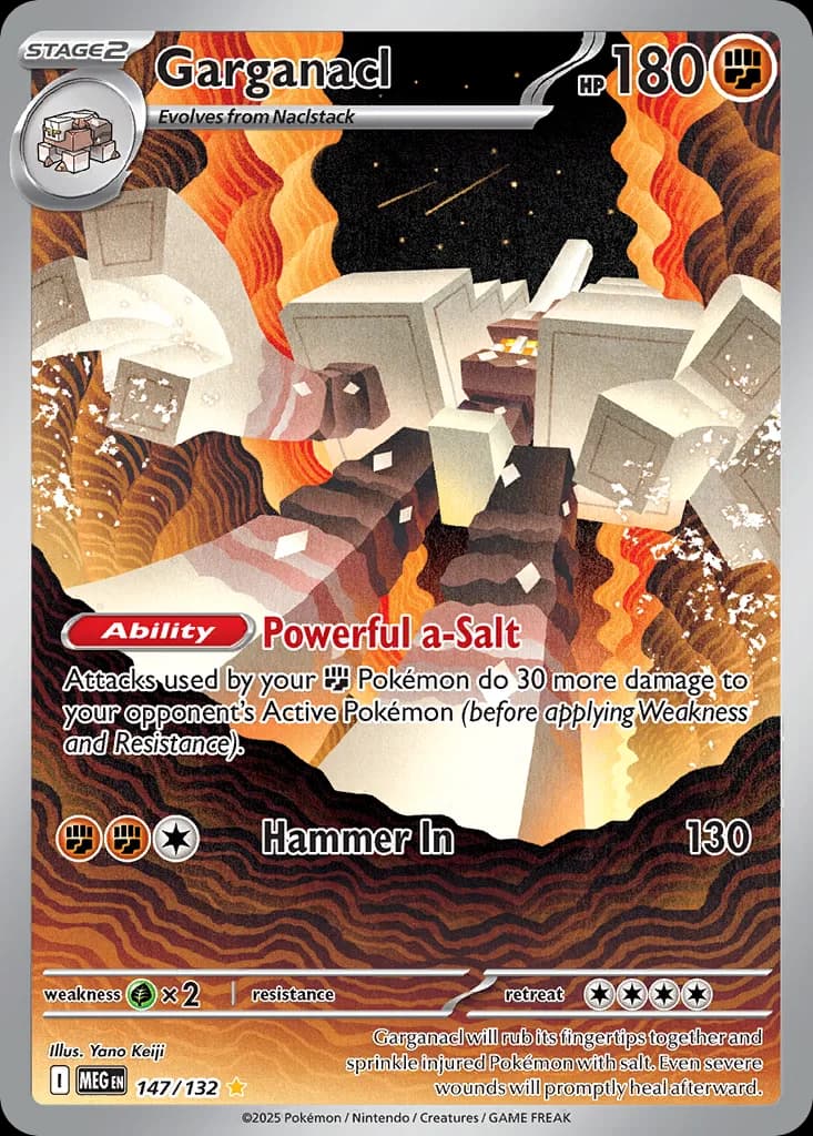 Garganacl card front, Mega Evolution 147/132