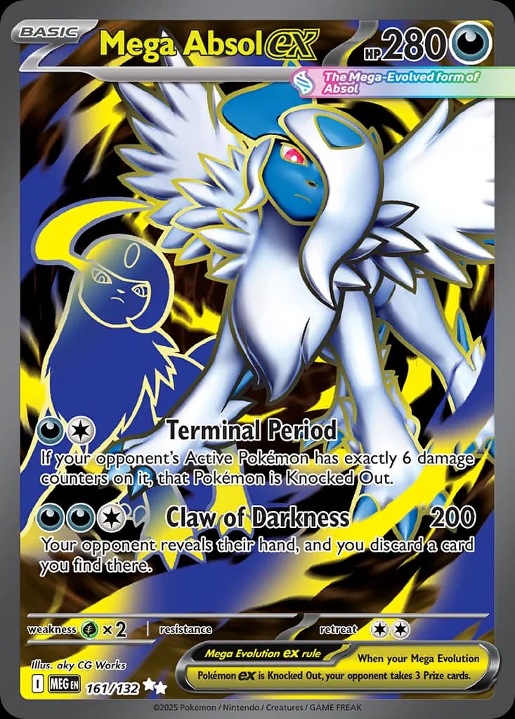 Mega Absol ex card front, Mega Evolution 161/132