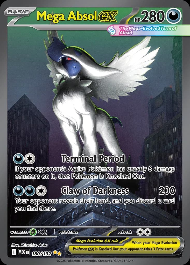 Mega Absol ex card front, Mega Evolution 180/132