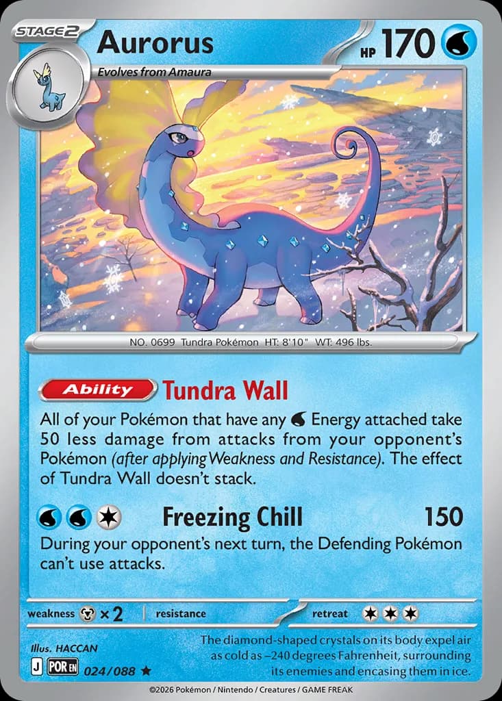 Aurorus card front, Perfect Order 24/88