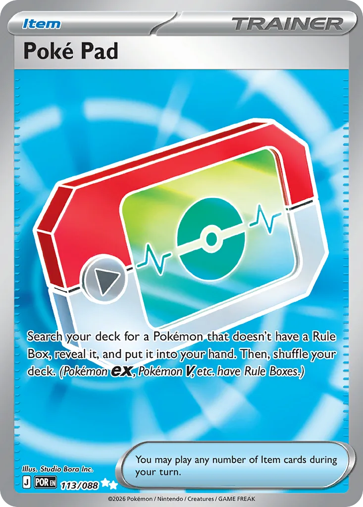 Poké Pad card front, Perfect Order 113/88