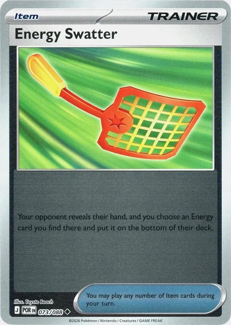 Energy Swatter reverse holo card front, Perfect Order 73/88