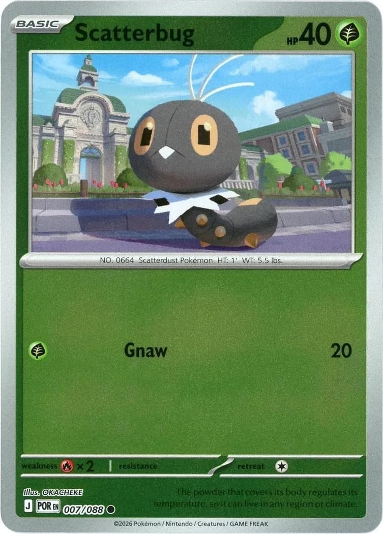 Scatterbug reverse holo card front, Perfect Order 7/88