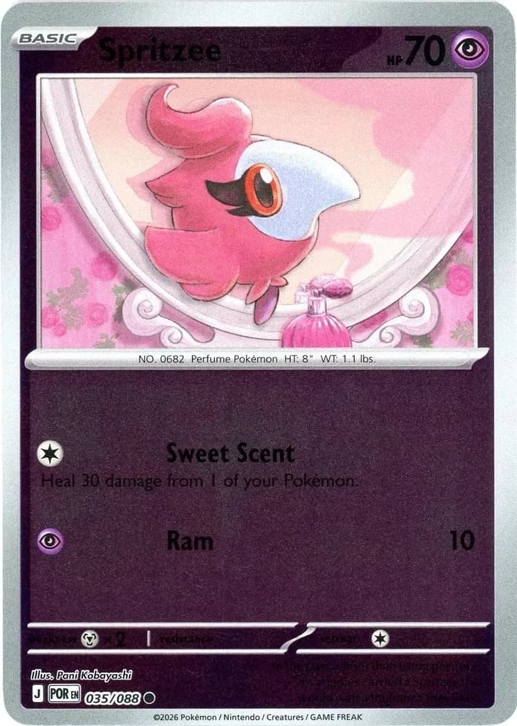 Spritzee reverse holo card front, Perfect Order 35/88