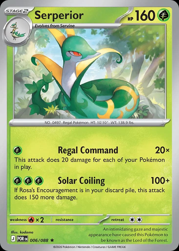 Serperior card front, Perfect Order 6/88