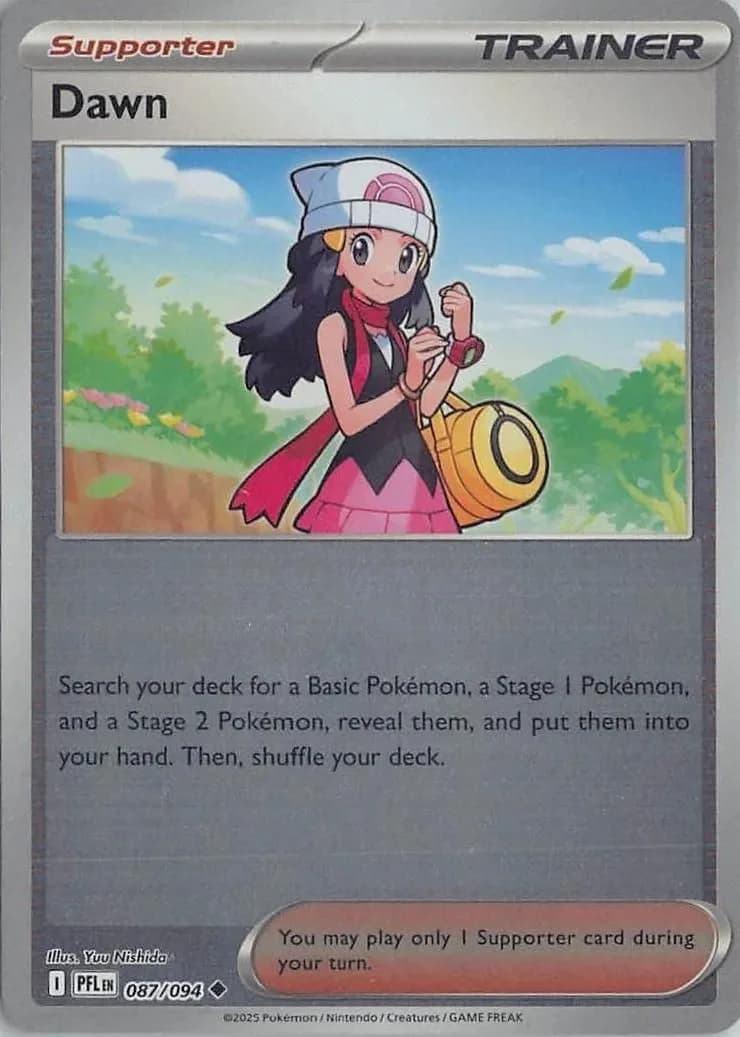 Dawn reverse holo card front, Phantasmal Flames 87/94