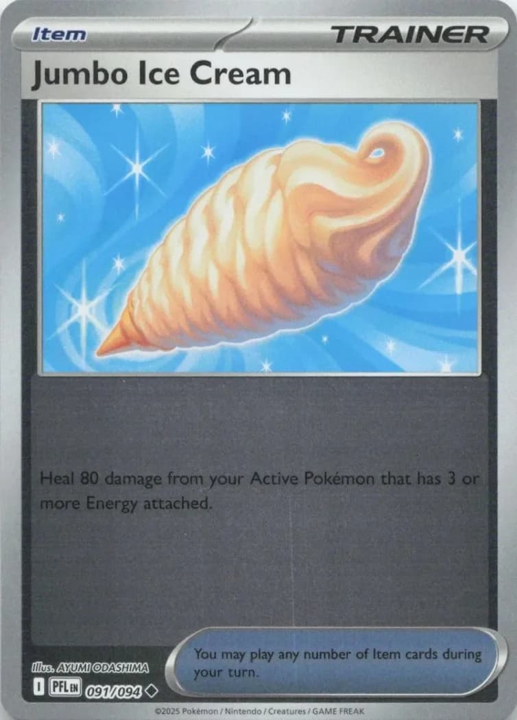 Jumbo Ice Cream reverse holo card front, Phantasmal Flames 91/94