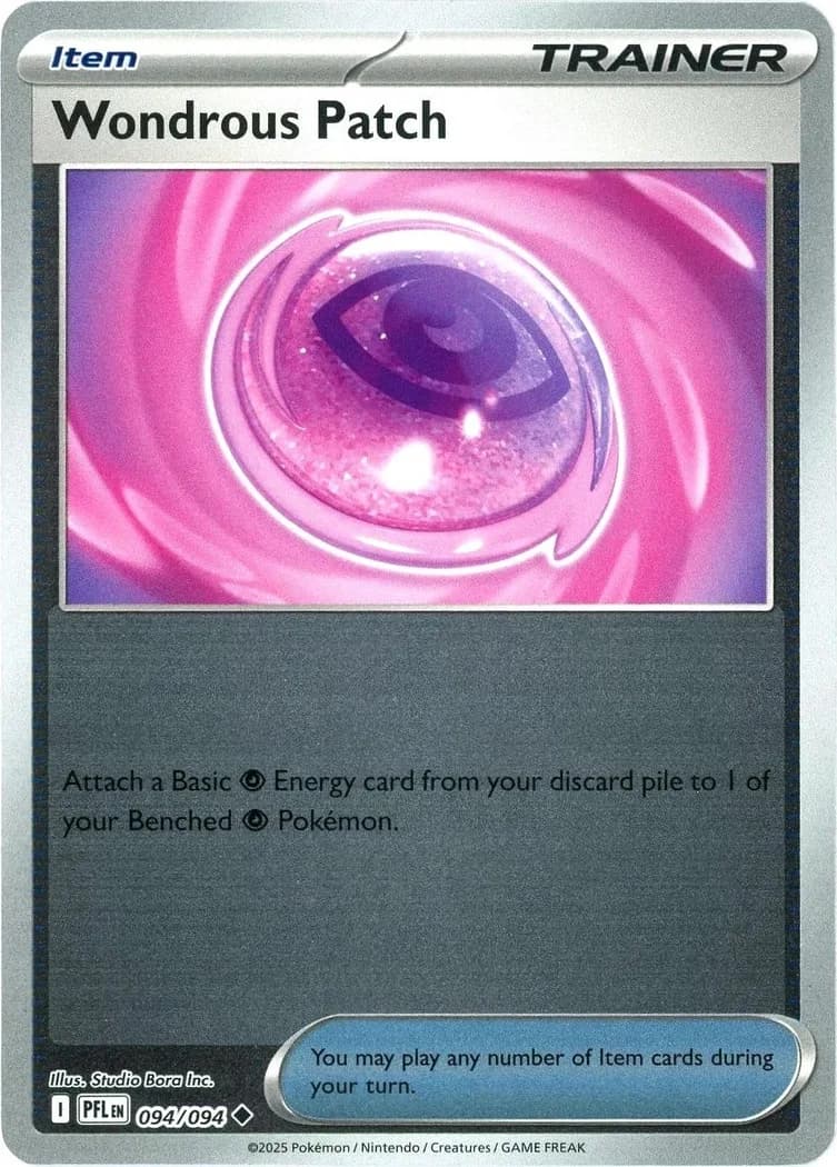 Wondrous Patch reverse holo card front, Phantasmal Flames 94/94