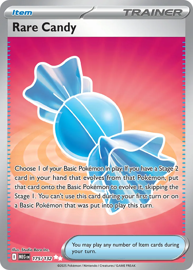 Rare Candy card front, Mega Evolution 175/132