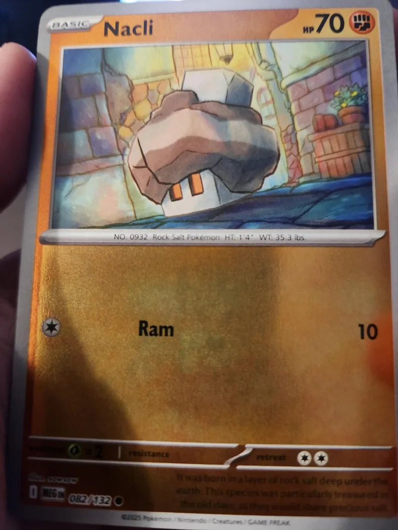Nacli reverse holo card front, Mega Evolution 82/132