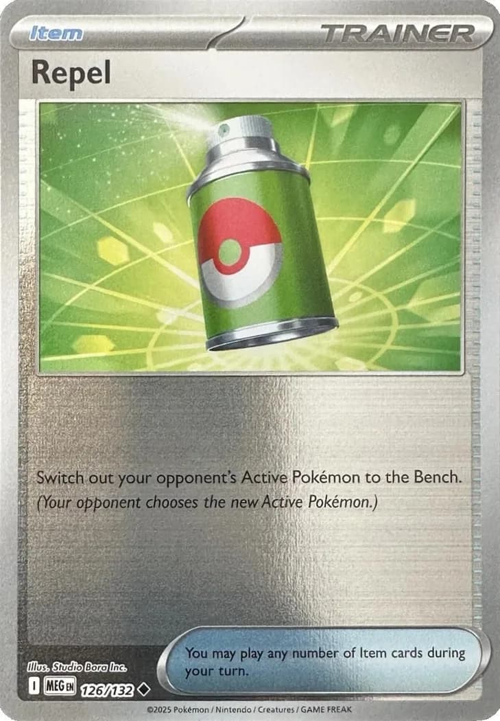 Repel reverse holo card front, Mega Evolution 126/132
