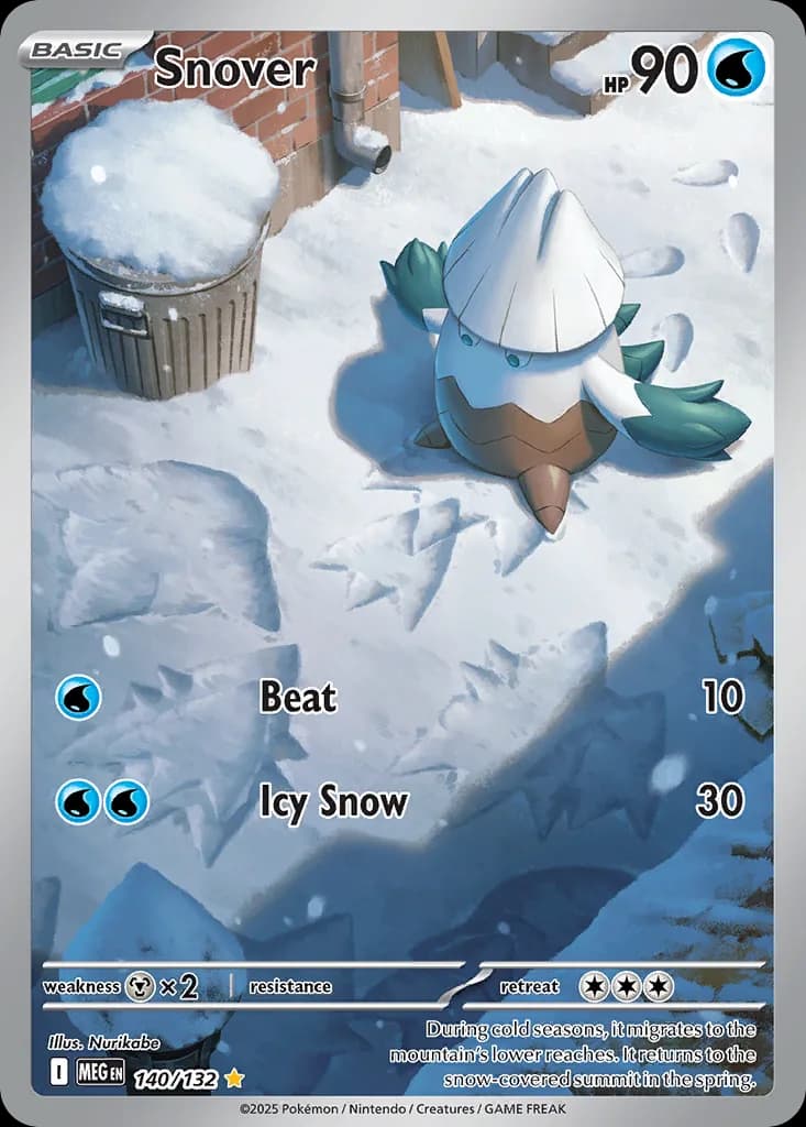 Snover card front, Mega Evolution 140/132