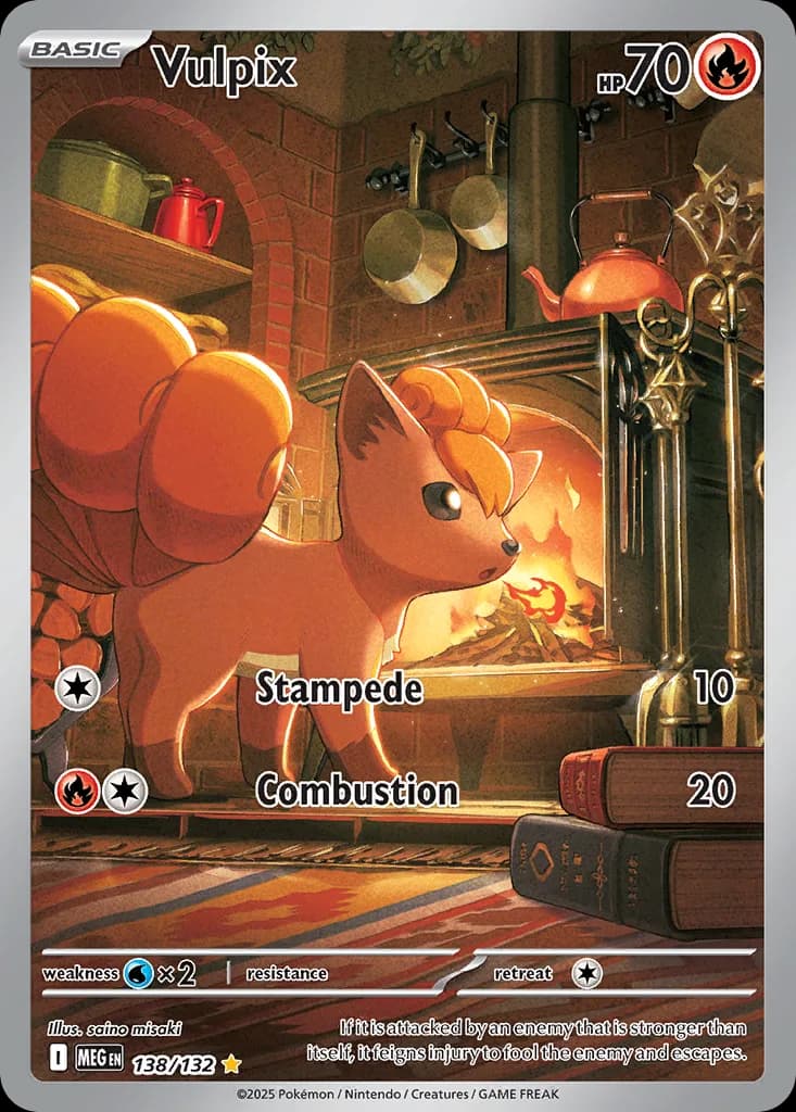 Vulpix card front, Mega Evolution 138/132