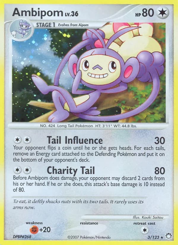 Mysterious Treasures Ambipom card front, 3/123