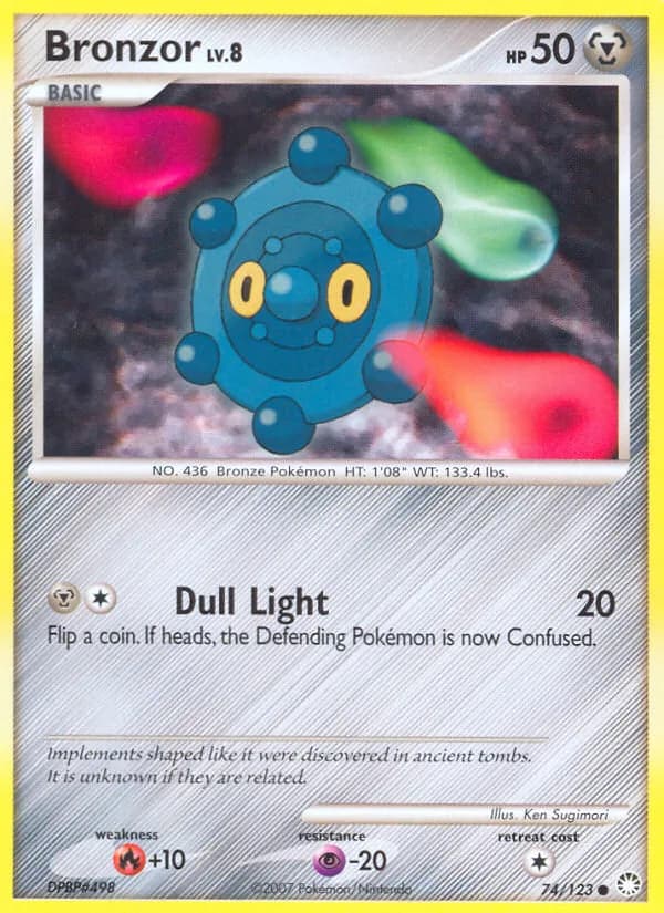 Mysterious Treasures Bronzor card front, 74/123
