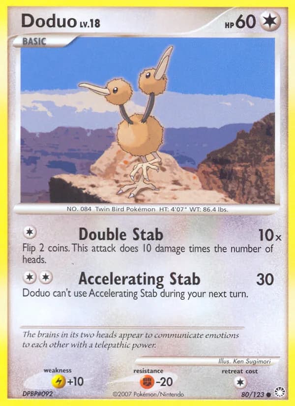 Mysterious Treasures Doduo card front, 80/123