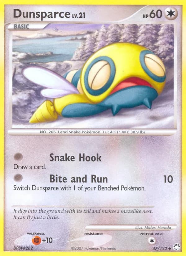 Mysterious Treasures Dunsparce card front, 47/123