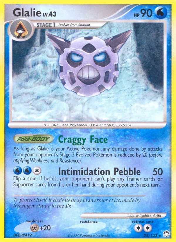 Mysterious Treasures Glalie card front, 25/123