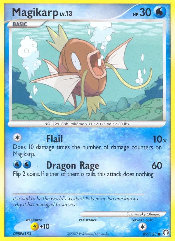 Mysterious Treasures Magikarp card front, 89/123