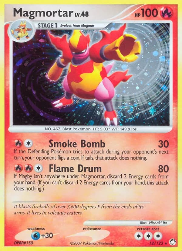 Mysterious Treasures Magmortar card front, 12/123