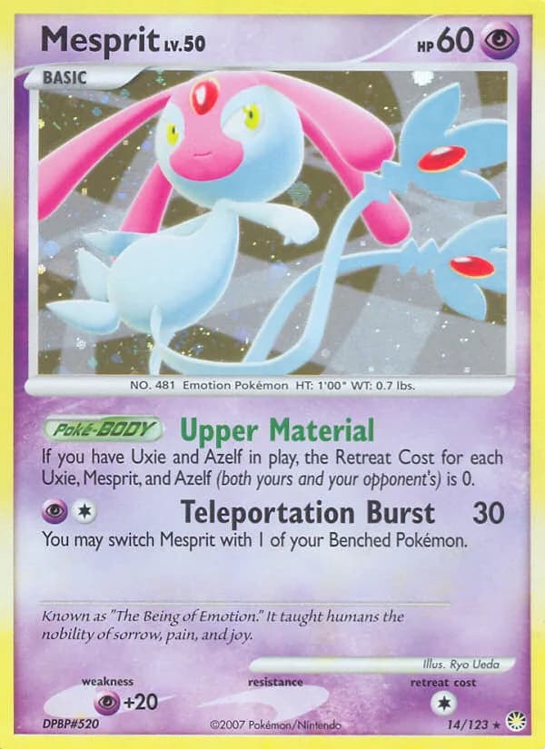 Mysterious Treasures Mesprit card front, 14/123