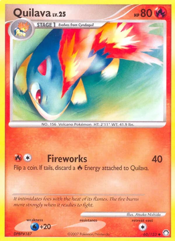 Mysterious Treasures Quilava card front, 60/123