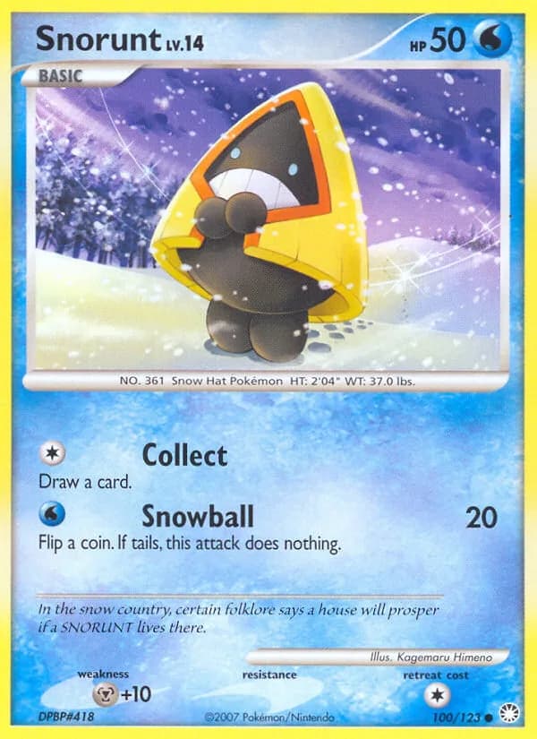 Mysterious Treasures Snorunt card front, 100/123