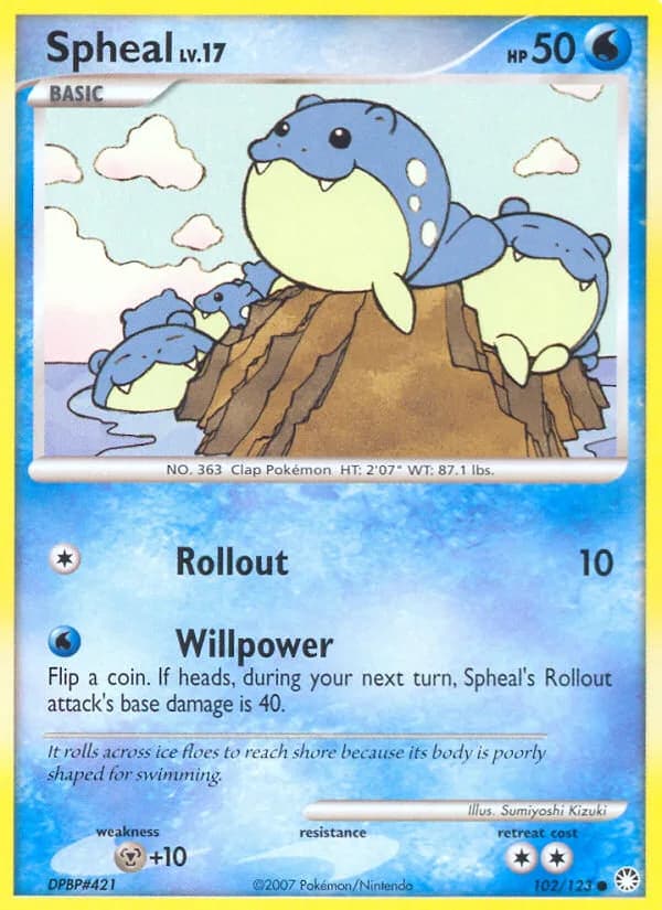 Mysterious Treasures Spheal card front, 102/123