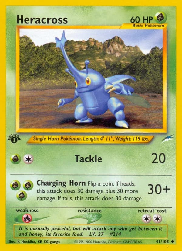 Heracross card front, Neo Destiny 41/105