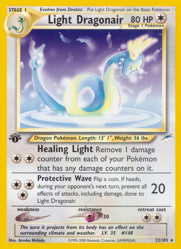 Light Dragonair card front, Neo Destiny 22/105