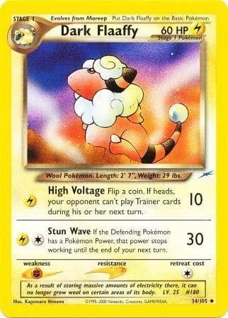Unlimited Dark Flaaffy card front, Neo Destiny 34/105