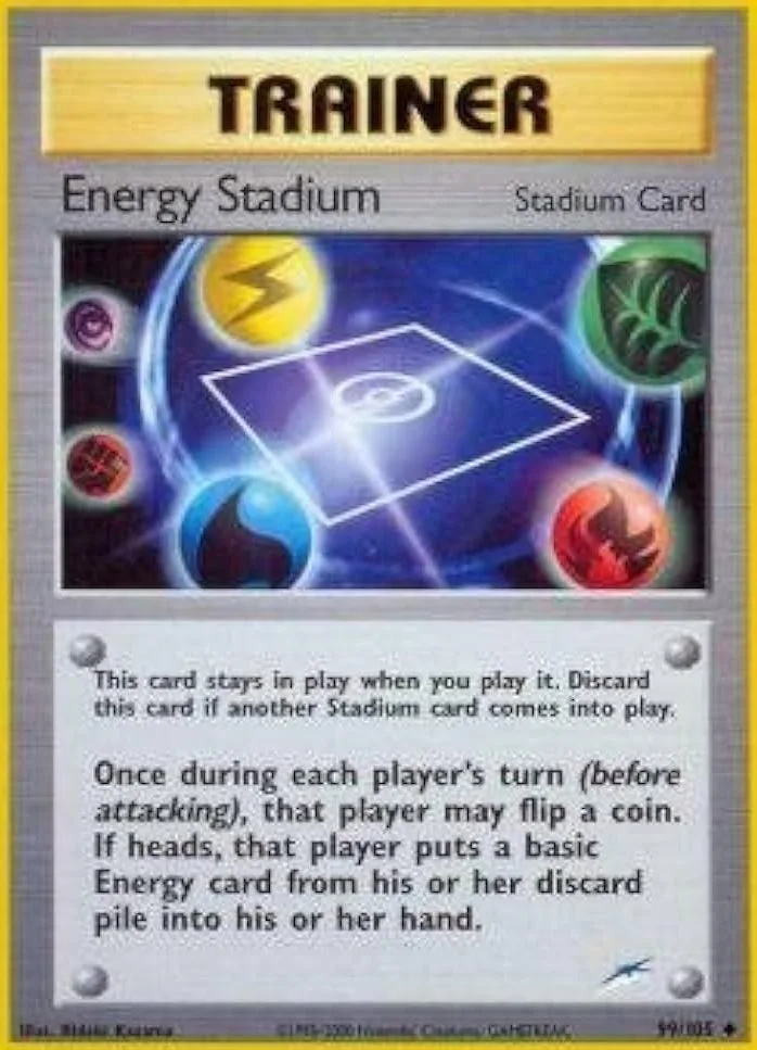 Unlimited Energy Stadium card front, Neo Destiny 99/105