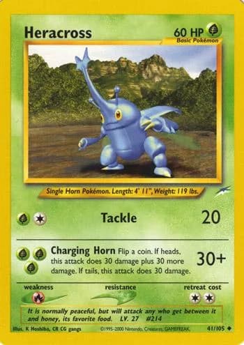 Unlimited Heracross card front, Neo Destiny 41/105