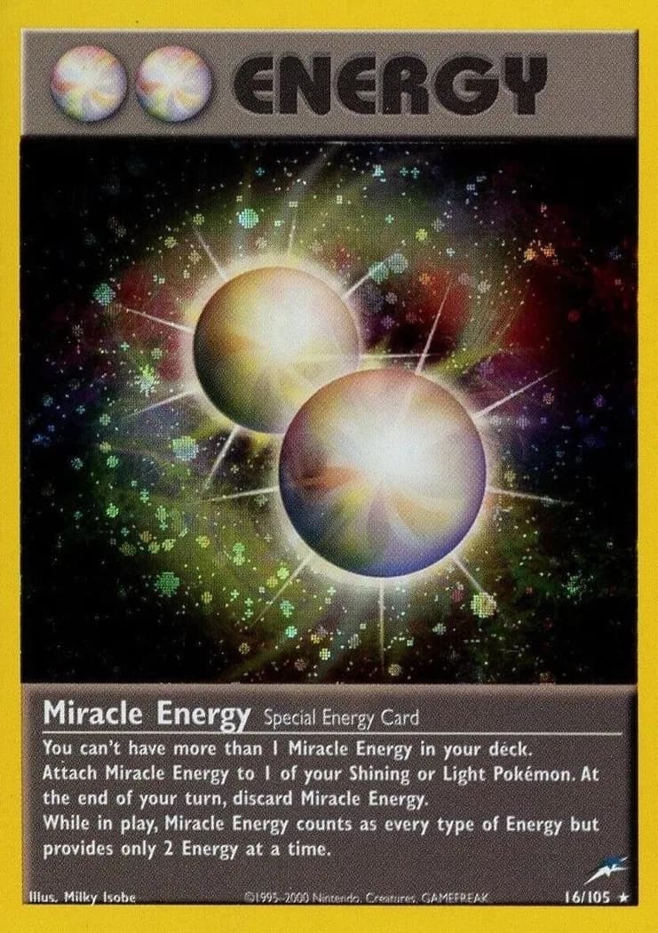 Unlimited Miracle Energy card front, Neo Destiny 16/105