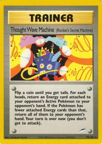 Unlimited Thought Wave Machine card front, Neo Destiny 96/105