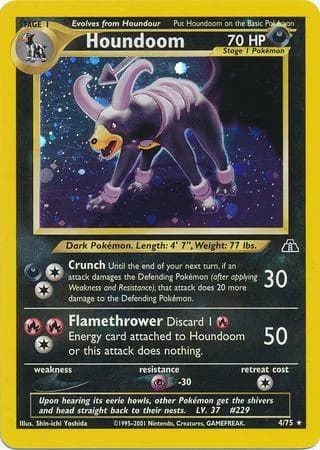 Houndoom card front, Neo Discovery 4/75