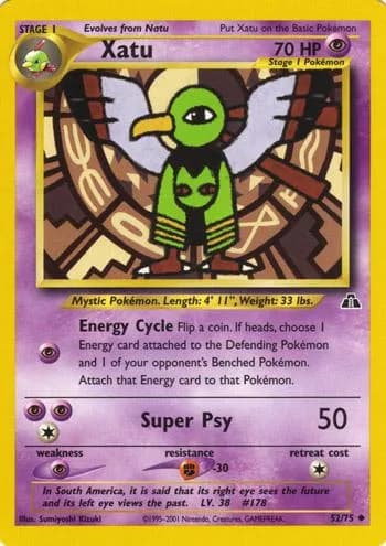 Unlimited Xatu card front, Neo Discovery 52/75