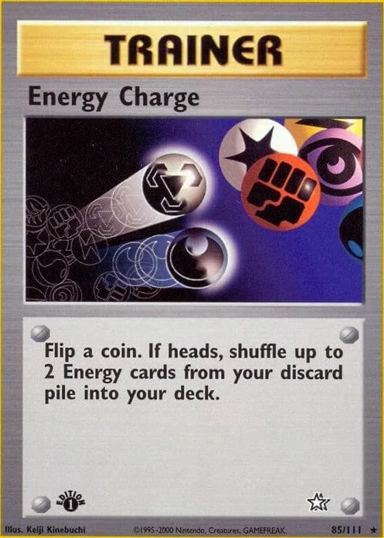 1st Edition Energy Charge card front, Neo Genesis 85/111