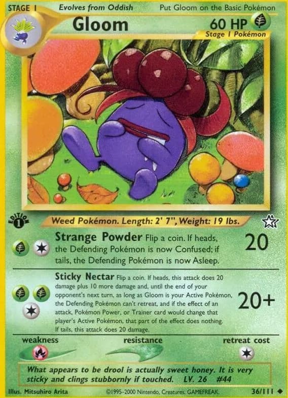 1st Edition Gloom card front, Neo Genesis 36/111