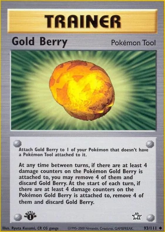 1st Edition Gold Berry card front, Neo Genesis 93/111