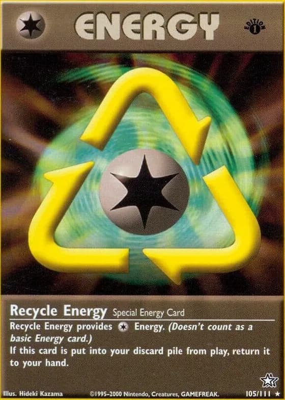 1st Edition Recycle Energy card front, Neo Genesis 105/111