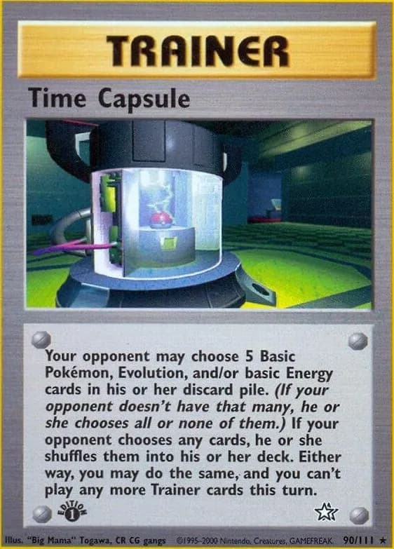 1st Edition Time Capsule card front, Neo Genesis 90/111