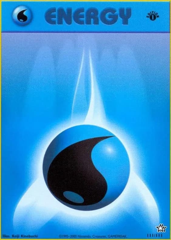 1st Edition Water Energy card front, Neo Genesis 111/111