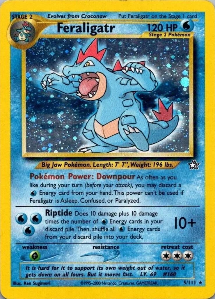 Unlimited Feraligatr card front, Neo Genesis 5/111