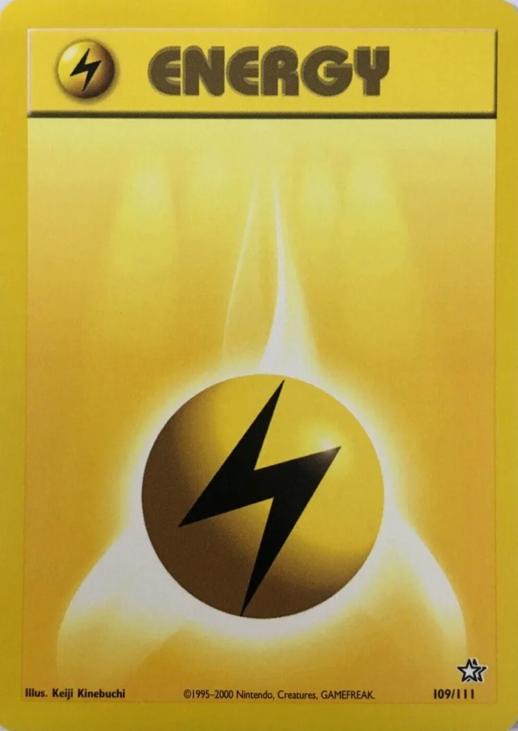Unlimited Lightning Energy card front, Neo Genesis 109/111